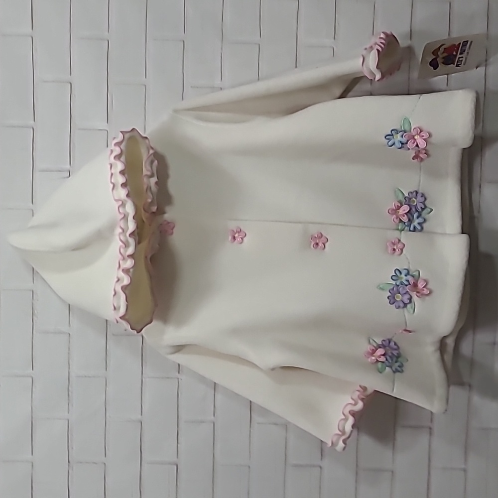 NWT Girls Good Lad infant jacket coat ivory & pink